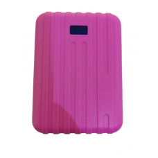 10000 mah power bank with flashlight and two USB outputs Pink