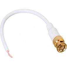 BNC Male Video Connector - White - 10 Pieces