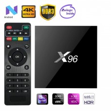 X96 Android TV  BOX 1GB/8GB  4K HDR  WIFI Bluetooth LAN HDMI USB3.0 - Black