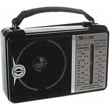 GOLON Classic RADIO works with electricity, 4-bands AM,FM,SW1,SW2 RX-606 Black