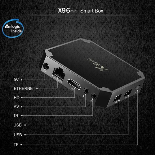 TV Box Android – 1GB RAM – WiFi 5G X96 Mini - PLAYTEK